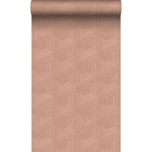 Origin Wallcoverings Eco-texture Vliesbehang Grafisch 3d Motief Terracotta Roze