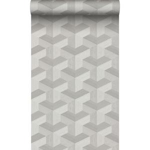 Origin Wallcoverings Eco-texture Vliesbehang Grafisch 3d Motief Grijs - 50 X 900 Cm