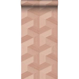 Origin Wallcoverings Eco-texture Vliesbehang Grafisch 3d Motief Terracotta Roze