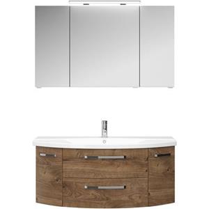 Saphir Badmeubelset Serie 4010 2-teilig Keramik-Waschtisch mit LED-Spiegelschrank (set)