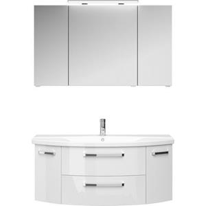 Saphir Badmeubelset Serie 4010 2-teilig Keramik-Waschtisch mit LED-Spiegelschrank (set)