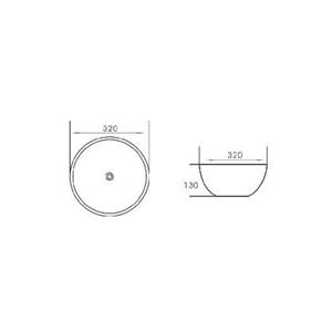 Boss & Wessing Waskom  Lava Rond 32x13 cm Porselein Wit 