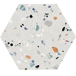 Jabo Tegelsample:  Gobi Bianco wandtegel hexagon 20x24cm gerectificeerd