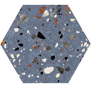 Jabo Tegelsample:  Gobi Blu wandtegel hexagon 20x24cm gerectificeerd