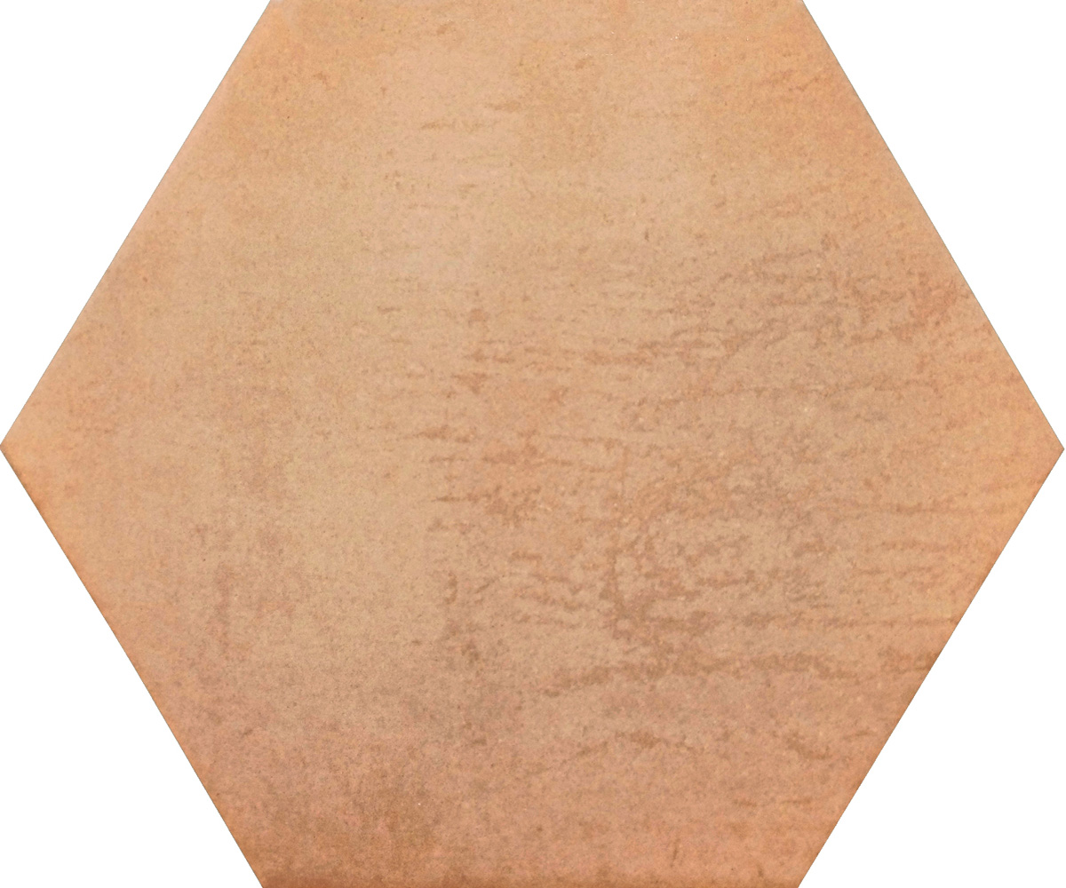 Jabo Tegelsample:  Beton Cire Bercy Terra vloertegel hexagon bruin 20x24cm