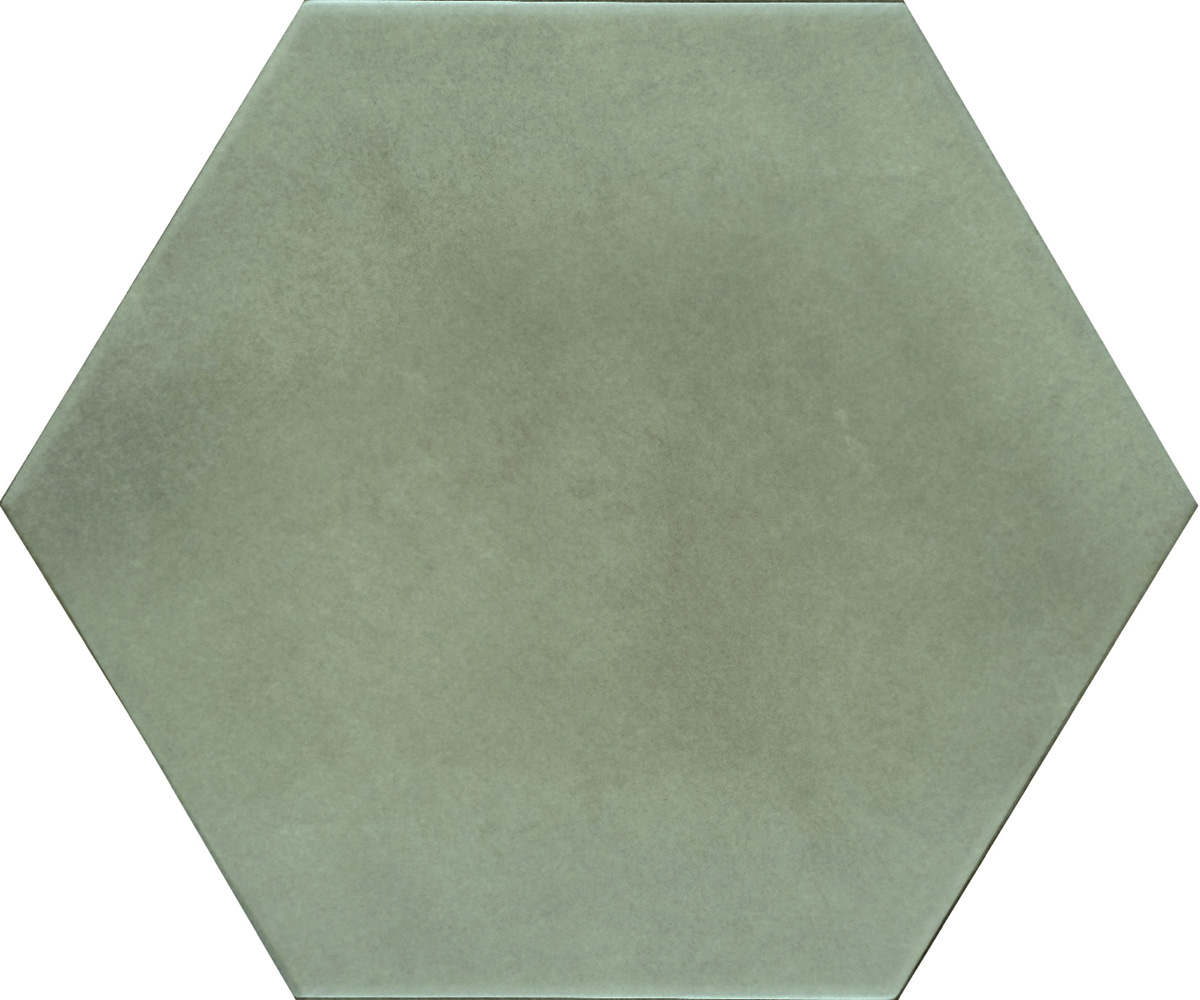 Jabo Tegelsample:  Beton Cire Bercy Salvia vloertegel hexagon groen 20x24cm