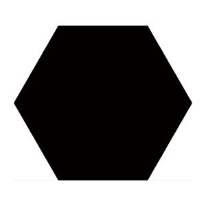 Hexagon Vloertegel Azulejo Monolo Negro 22.5x25.9 cm Mat Zwart - Cermonocolhexnegro