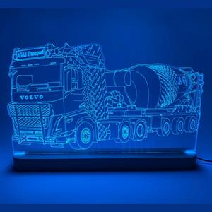 Ontwerp-zelf 3D LED LAMP - BETONWAGEN