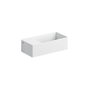 Clou New Flush 3 Fontein Links Met Voorbewerkte Kraangat En Afvoerset Wit Aluite 35x18x10 cm 