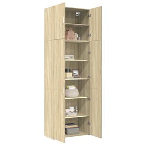 vidaXL Hoge kast 80x42,5x249 cm bewerkt hout sonoma eikenkleurig