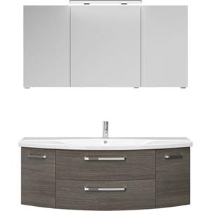 Saphir Badmeubelset Serie 4010 2-teilig Keramik-Waschtisch mit LED-Spiegelschrank (set)