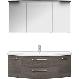 Saphir Badmeubelset Serie 4010 2-teilig Keramik-Waschtisch mit LED-Spiegelschrank (set)