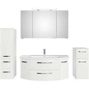 Saphir Badmeubelset Serie 4010 4-teilig Keramik-Waschtisch mit LED-Spiegelschrank (set)