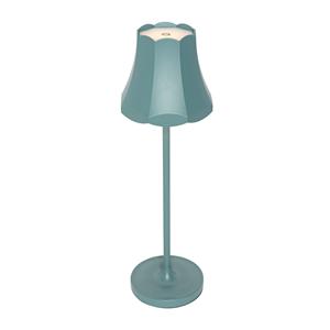 QAZQA Retro tafellamp mineraal blauw oplaadbaar IP44 - Granny