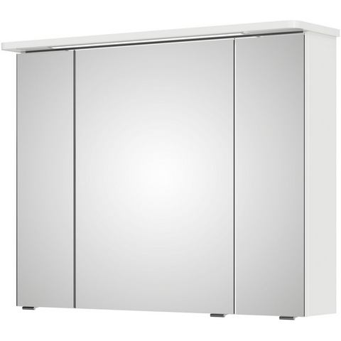 Saphir Spiegelkast Serie 4005 Badezimmer-Spiegelschrank inkl. LED-Kranzbeleuchtung