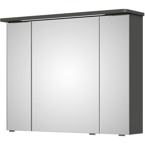 Saphir Spiegelkast Serie 4005 Badezimmer-Spiegelschrank inkl. LED-Kranzbeleuchtung