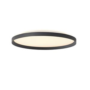 Steinhauer Plafonnière Flady | 2-lichts | led | 7 cm hoog | zwart | modern