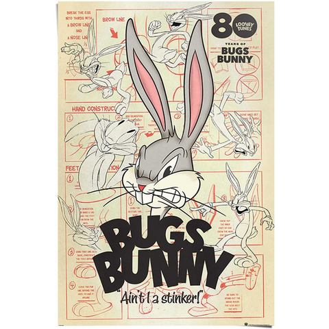 Reinders! Poster Bugs Bunny ait I a stinker Looney Tunes - Warner Bros - haas