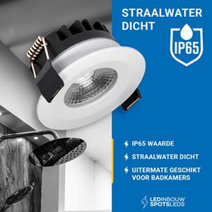 Inbouw led spotje - dimbaar - 7 watt - 600 lumen - wit - 2700k