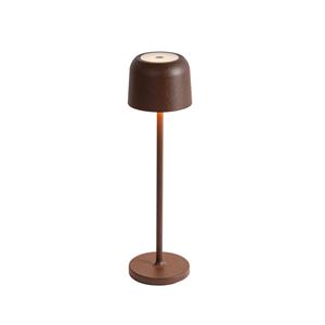 QAZQA Tafellamp mushroom roestbruin oplaadbaar incl. laadstation - Raika