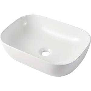 HR Badmeubelen Carré Waskom - 45.5x32.5x13.5cm - opbouw - keramiek wit mat 10401067