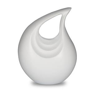 Urnwebshop Grote Elegance Teardrop Urn, geheel Matwit (3 liter)