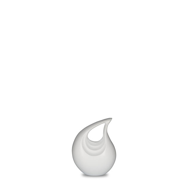 Urnwebshop Mini Elegance Teardrop Urn, geheel Matwit (0.02 liter)