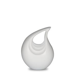 Urnwebshop Kleine Elegance Teardrop Urn, geheel Matwit (1.2 liter)