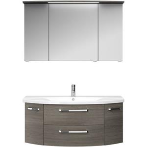 Saphir Badmeubelset Serie 4010 2-teilig Keramik-Waschtisch mit LED-Spiegelschrank (set)