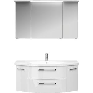 Saphir Badmeubelset Serie 4010 2-teilig Keramik-Waschtisch mit LED-Spiegelschrank (set)