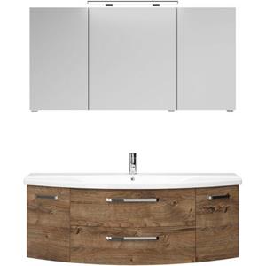 Saphir Badmeubelset Serie 4010 2-teilig Keramik-Waschtisch mit LED-Spiegelschrank (set)