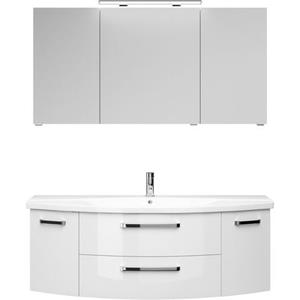 Saphir Badmeubelset Serie 4010 2-teilig Keramik-Waschtisch mit LED-Spiegelschrank (set)