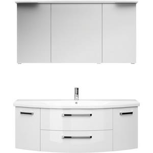 Saphir Badmeubelset Serie 4010 2-teilig Keramik-Waschtisch mit LED-Spiegelschrank (set)