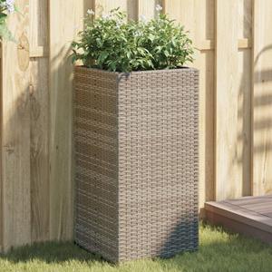 VidaXL Plantenbak 40x40x80 cm poly rattan grijs