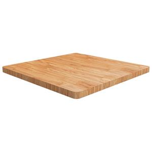 VidaXL Tafelblad vierkant 80x80x4cm massief eikenhout lichtbruin