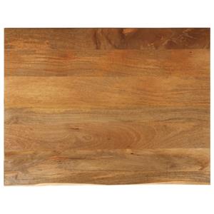 VidaXL Tafelblad met natuurlijke rand 100x80x2,5 cm massief mangohout