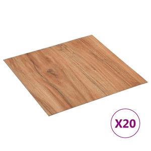 VidaXL Vloerplanken 20 st zelfklevend 1,86 m² PVC lichthoutkleurig