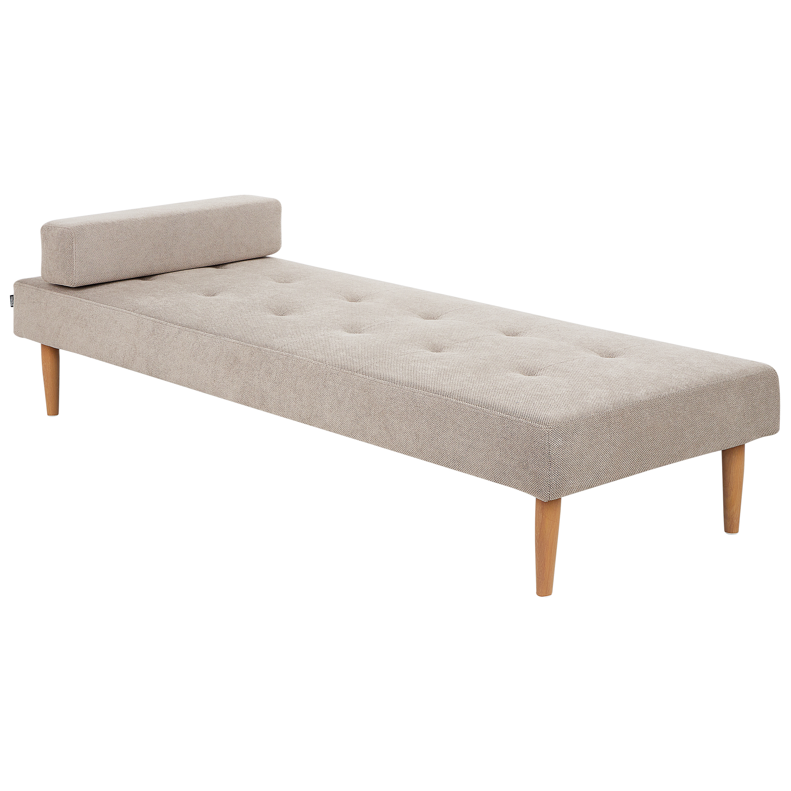 BELIANI Chaise longue stof beige NIORT