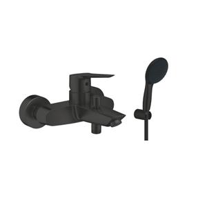 Grohe Start Badmengkraan - omstel - HOH 15cm - met handdoucheset - matte black (zwart) SW924868  / SW1126724