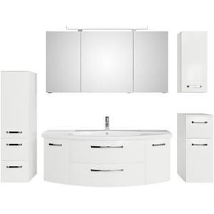 Saphir Badmeubelset Serie 4010 5-teilig Keramik-Waschtisch mit LED-Spiegelschrank (set)