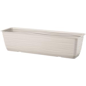 Form Plastic Plantenbak Balustrade - kunststof - lichtgrijs - L40 x B17 x H14 cm - balkonbak -