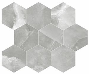 Jabo Tegelsample:  Onyx Grey mozaïek hexagon 26x30cm