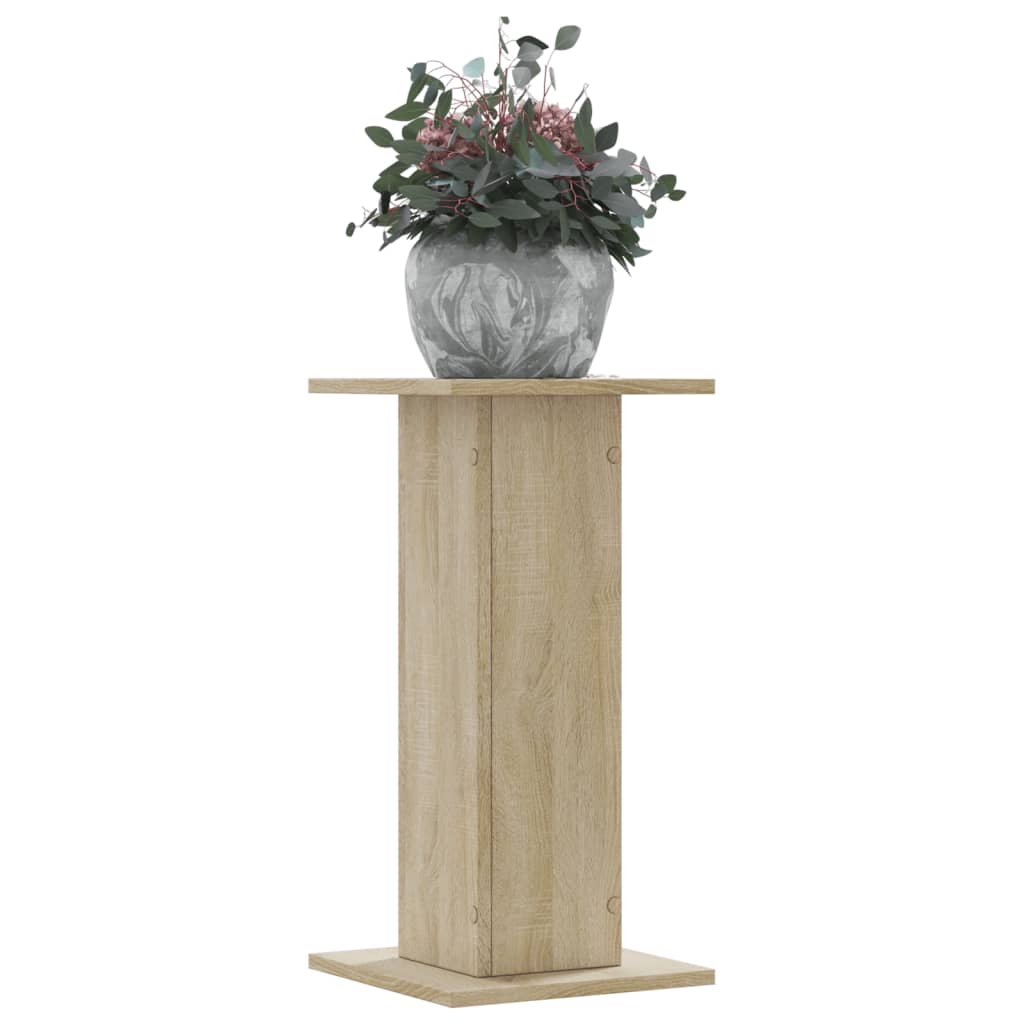 VidaXL Plantenstandaards 2 st 30x30x60 cm bewerkt hout sonoma eiken