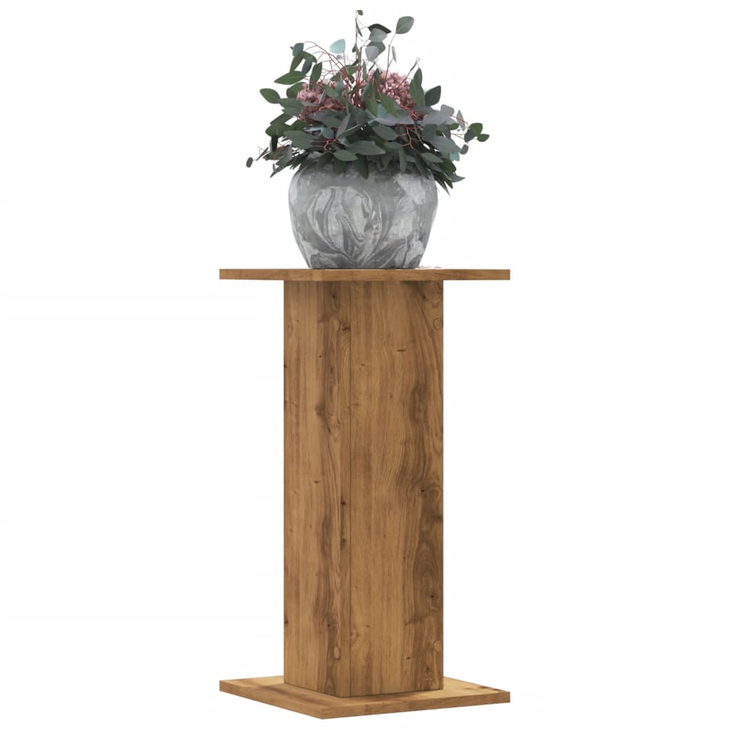 VidaXL Plantenstandaards 2 st 30x30x60 cm hout artisanaal eiken