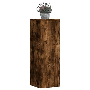 VidaXL Plantenstandaards 2 st 33x33x100 cm bewerkt hout gerookt eiken