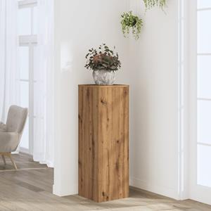 VidaXL Plantenstandaard 33x33x100 cm bewerkt hout artisanaal eiken