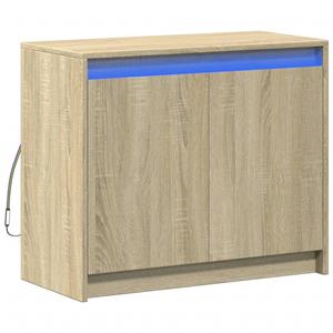 vidaXL Dressoir met LED 72x34x61 cm bewerkt hout sonoma eikenkleurig