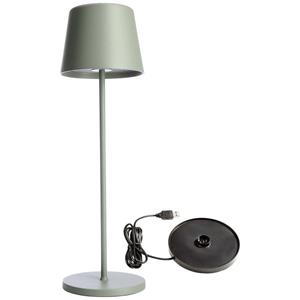 Deko Light 620195 Canis Tafellamp voor buiten 3.5 W Warmwit Grijs-groen