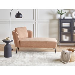 BELIANI Chaise longue bouclé lichtbruin linkszijdig ARTHEZE