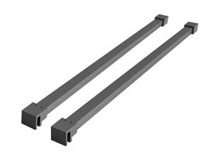 <QuerySet [<AttributeOption: Wiesbaden>]> Slim set stabilisatiestangen 120 cm voor vrijstaande inloopdouches gunmetal